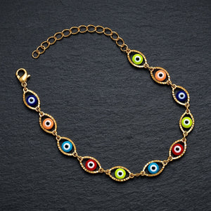 Gold-Plated Evil Eye Beaded Bracelet for Women – product image 8