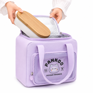 Cute Insulated Lunch Bag with Transparent Front Pocket | Leakproof Foil Lining – product image 8
