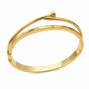 Nail Design Stainless Steel Bangle Bracelet for Women – product image 1
