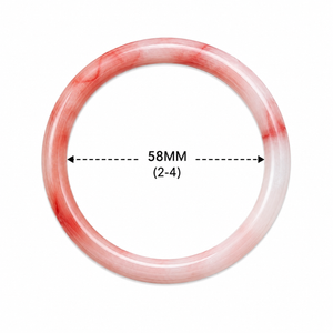 Pink Marble Glass Bangle Set of 2 for Women | Glossy Bracelet – product image 2