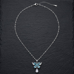 REYLVA Crystal Butterfly Pendant Necklace for Women – product image 2