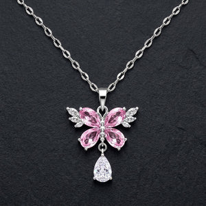 REYLVA Crystal Butterfly Pendant Necklace for Women – product image 5