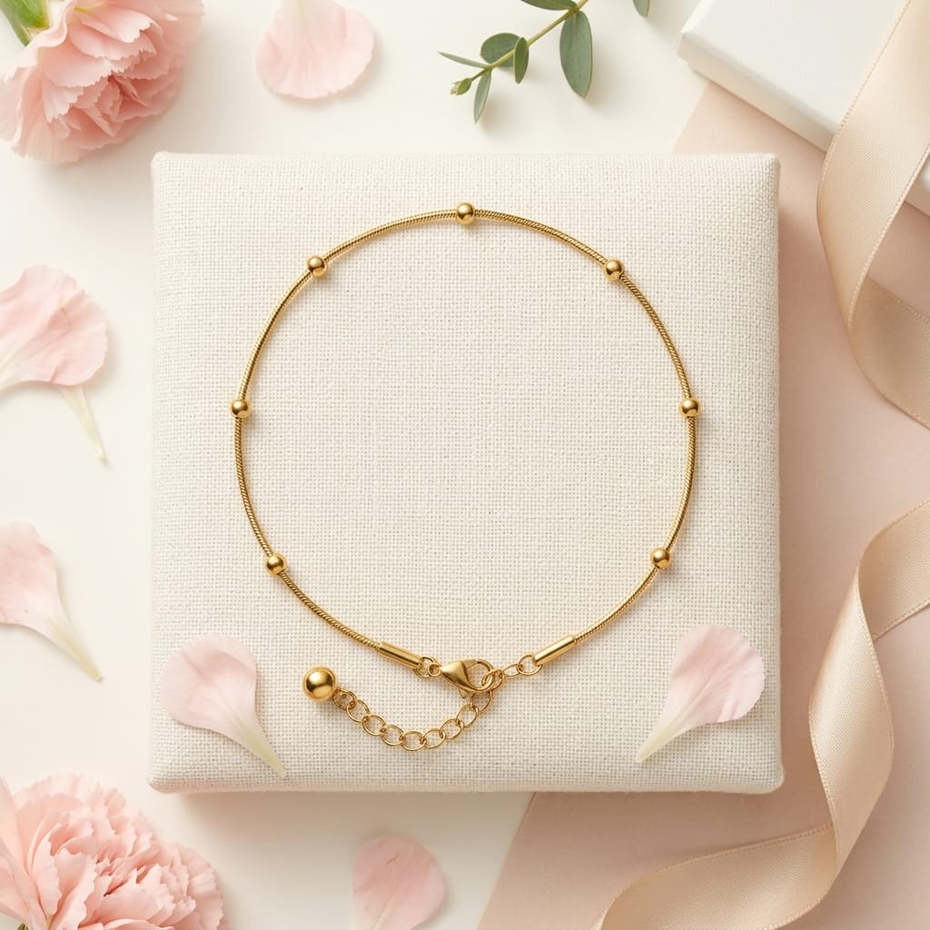18K Gold Plated Adjustable Charm Bracelet for Women image 9