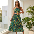 Leaf Print Vacation Skirt Set – Cami Top &amp; Split Skirt image 4
