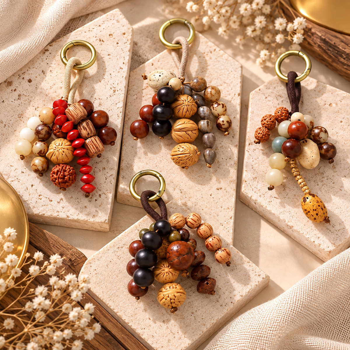 Bodhi Seed Tassel Keychain & Bag Charm