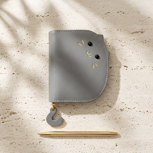 Cute Cat Zip Card Wallet with Coin Pocket – product image 2