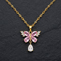 REYLVA Crystal Butterfly Pendant Necklace for Women – product image 1