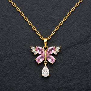 REYLVA Crystal Butterfly Pendant Necklace for Women – product image 12