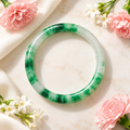 Natural Green Jade Bangle Bracelet for Women