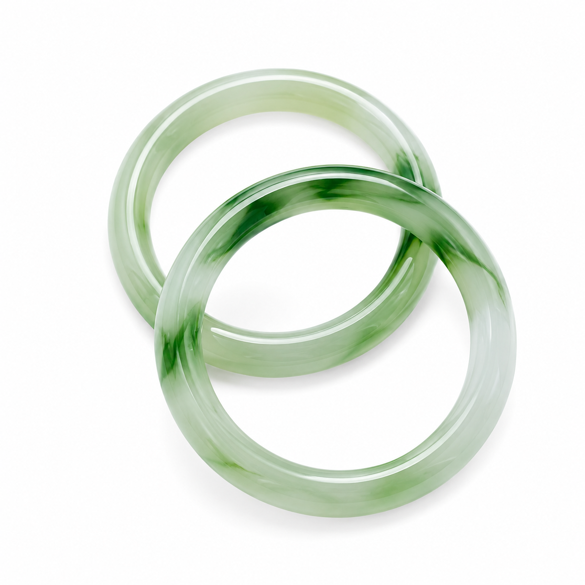 Green Jade Inspired Bangle Bracelet Set for Women (Pack of 2) – product image 7