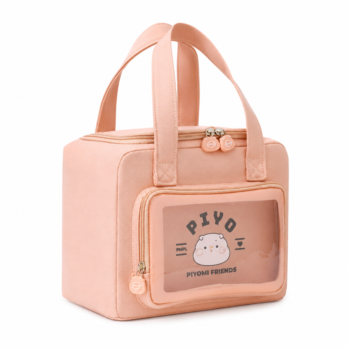 Cute Insulated Lunch Bag with Transparent Front Pocket | Leakproof Foil Lining – product image 3