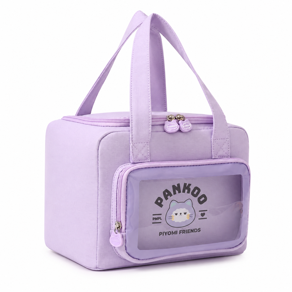 Cute Insulated Lunch Bag with Transparent Front Pocket | Leakproof Foil Lining – product image 4