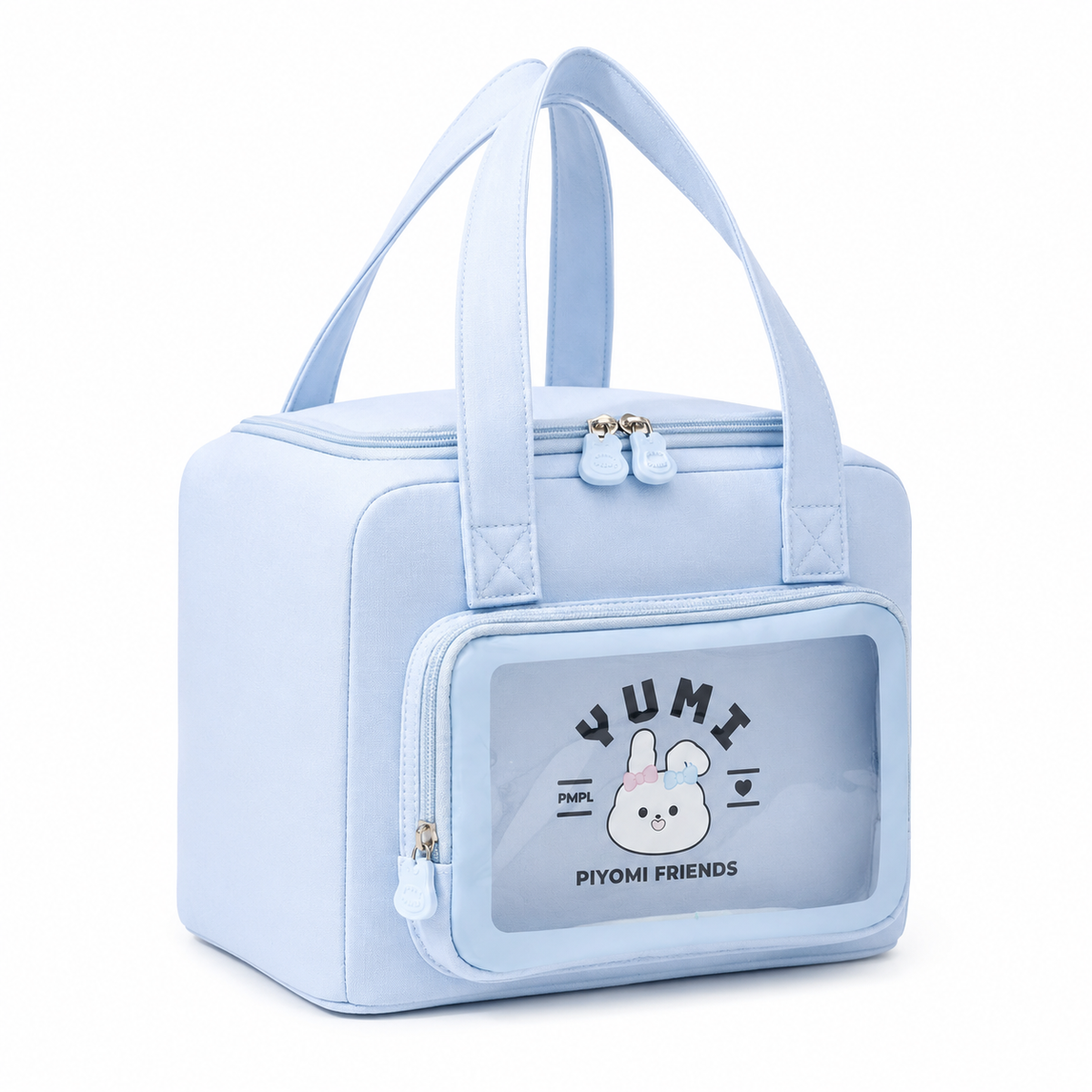 Cute Insulated Lunch Bag with Transparent Front Pocket | Leakproof Foil Lining – product image 1