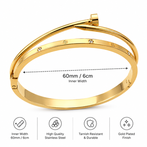 Nail Design Stainless Steel Bangle Bracelet for Women – product image 5