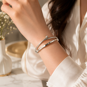 Nail Design Stainless Steel Bangle Bracelet for Women – product image 6