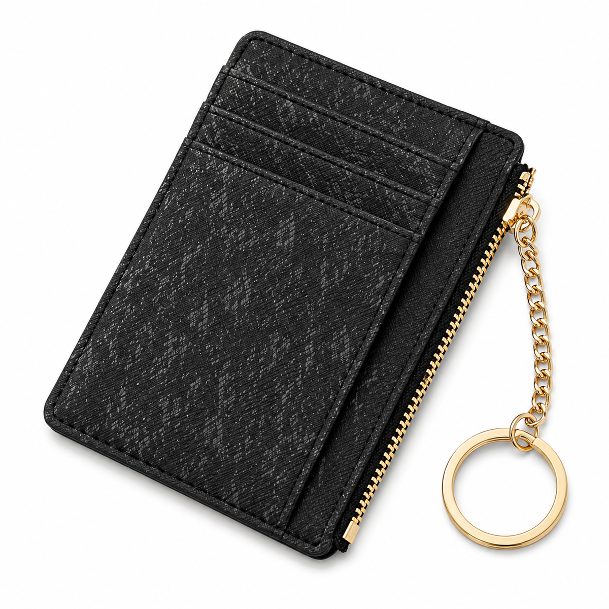 Slim Card Holder Wallet with Zipper Coin Pocket