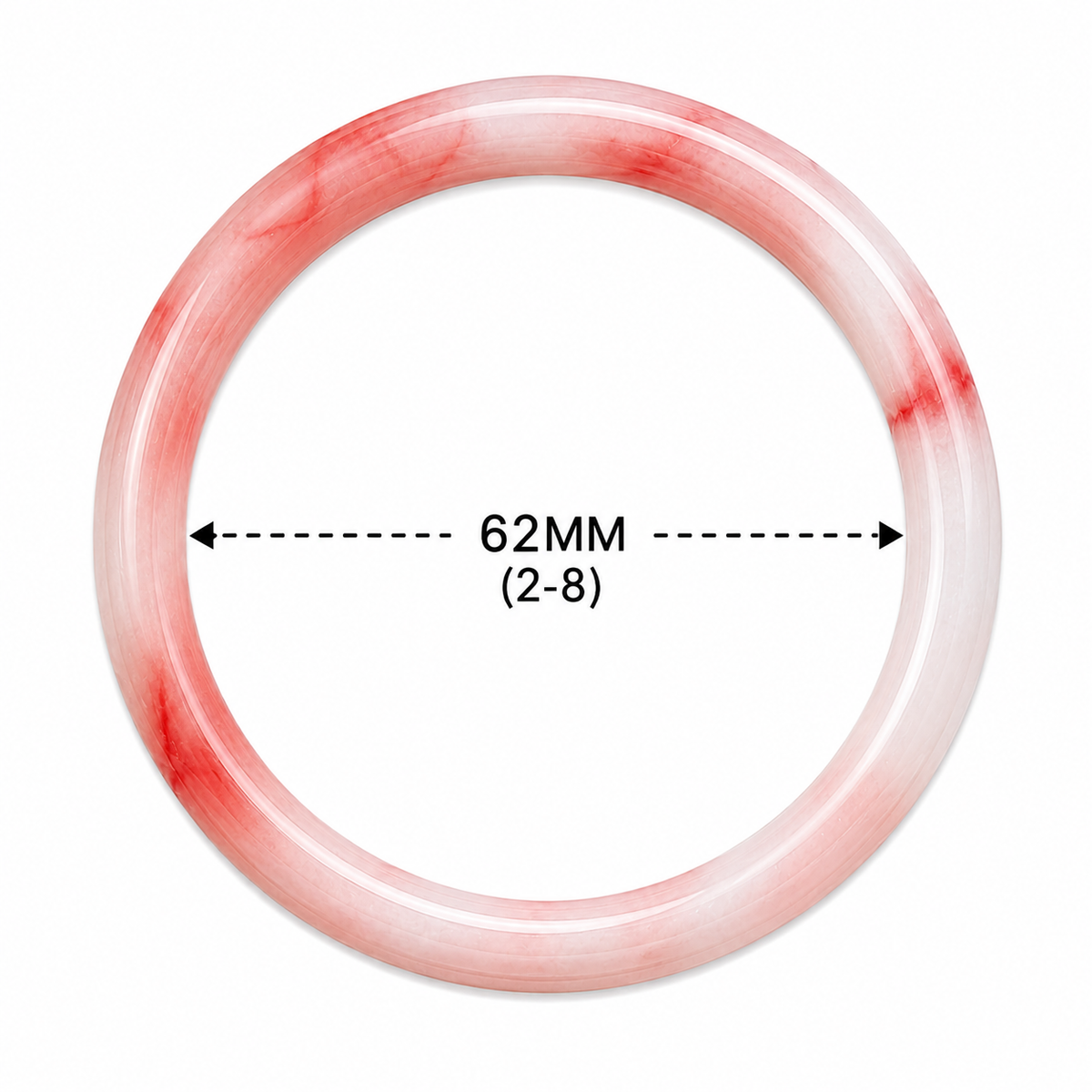 Pink Marble Glass Bangle Set of 2 for Women | Glossy Bracelet – product image 3