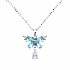 REYLVA Crystal Butterfly Pendant Necklace for Women – product image 13