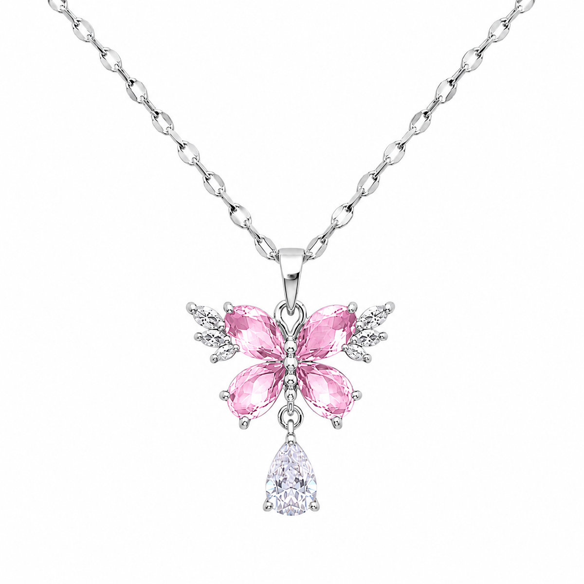 REYLVA Crystal Butterfly Pendant Necklace for Women – product image 3