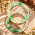 Natural Green Jade Bangle Bracelet for Women
