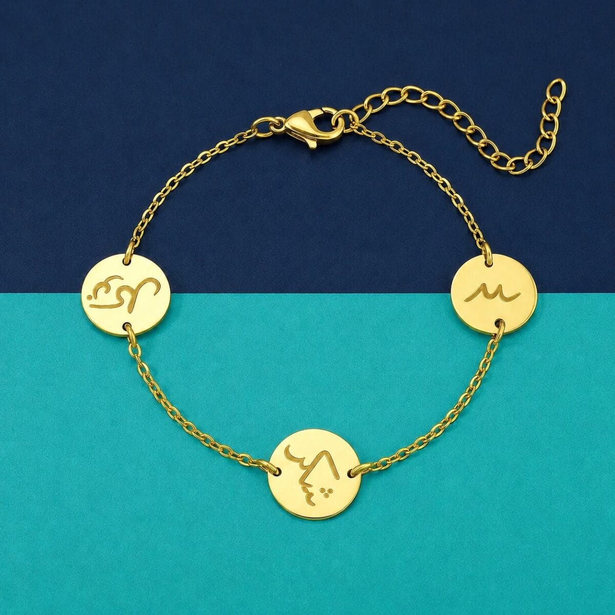 Arabic Symbol Charm Bracelet – 18K Gold Plated Chain for Women image 4