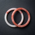 Pink Marble Glass Bangle Set of 2 for Women | Glossy Bracelet – product image 1
