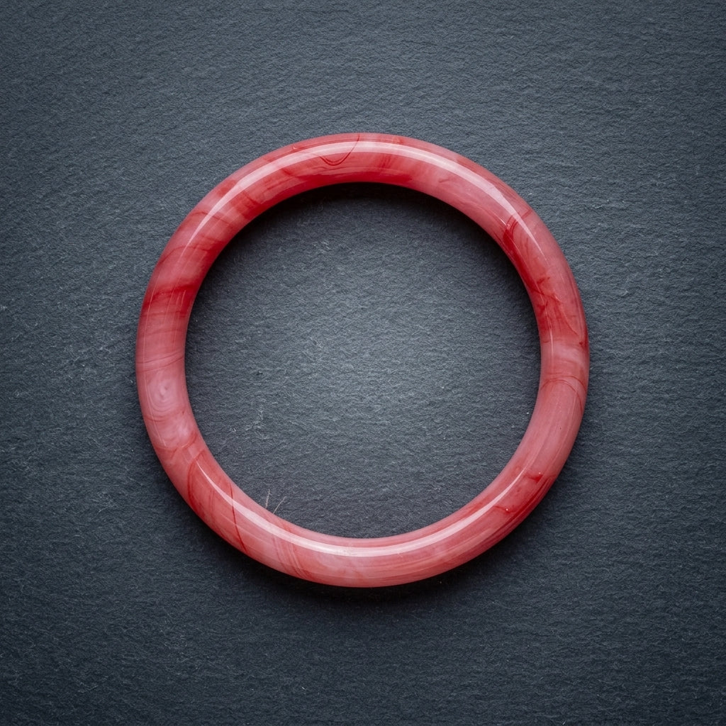 Pink Marble Glass Bangle Set of 2 for Women | Glossy Bracelet – product image 10