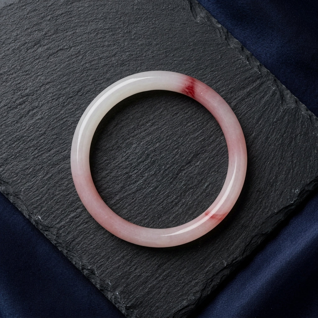 Pink Marble Glass Bangle Set of 2 for Women | Glossy Bracelet – product image 11